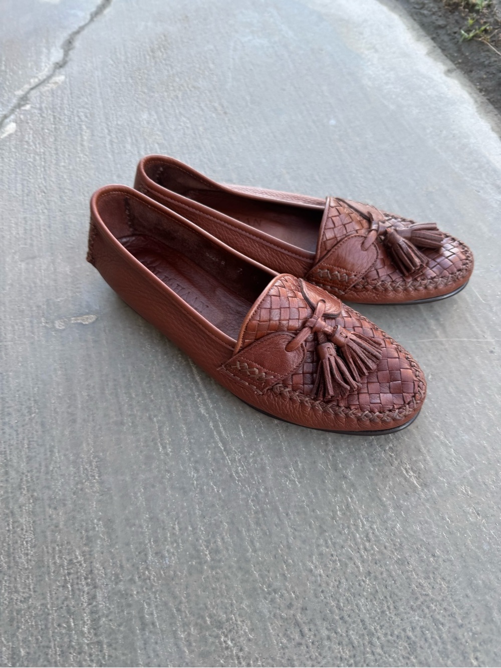 Cole Haan Chestnut Leather Slip-On Loafers